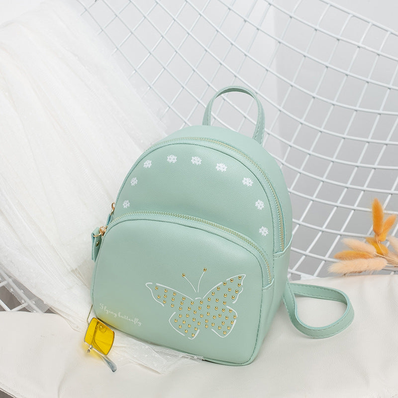 Wholesale Rivet Butterfly Decorative Shell PU Small Backpack